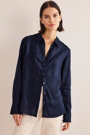 Boden Blue New Linen Shirt - Image 1 of 5