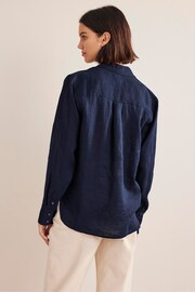 Boden Blue New Linen Shirt - Image 2 of 5