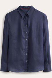 Boden Blue New Linen Shirt - Image 5 of 5