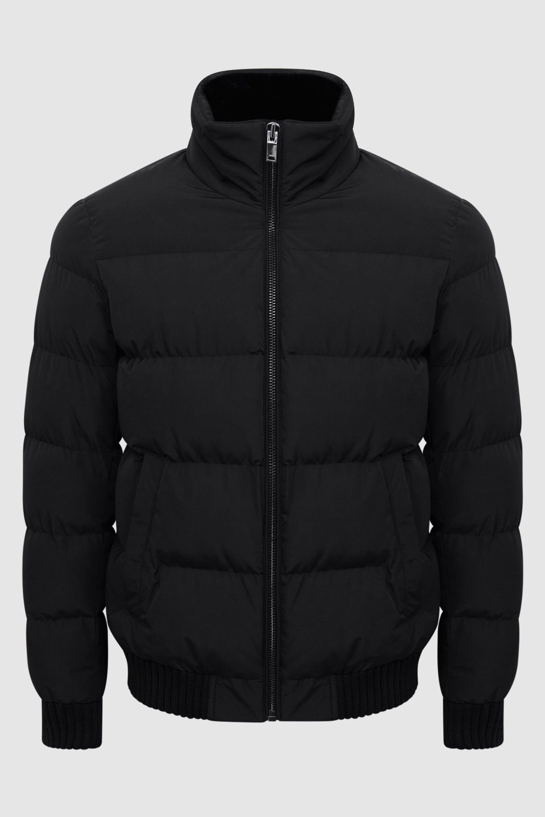 Buy Reiss Black Frost Faux Fur Trim Puffer Jacket from the Next UK