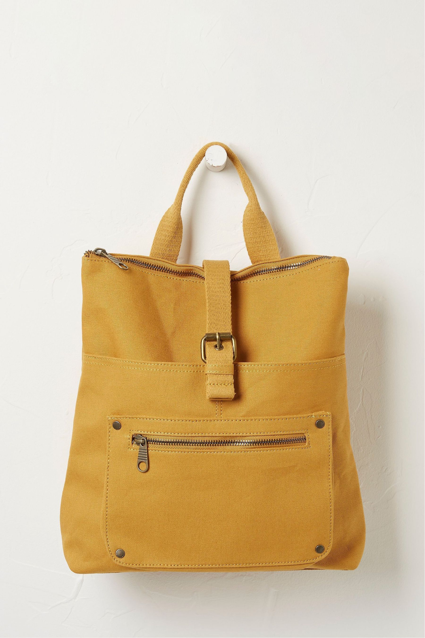 Yellow canvas backpack cheap