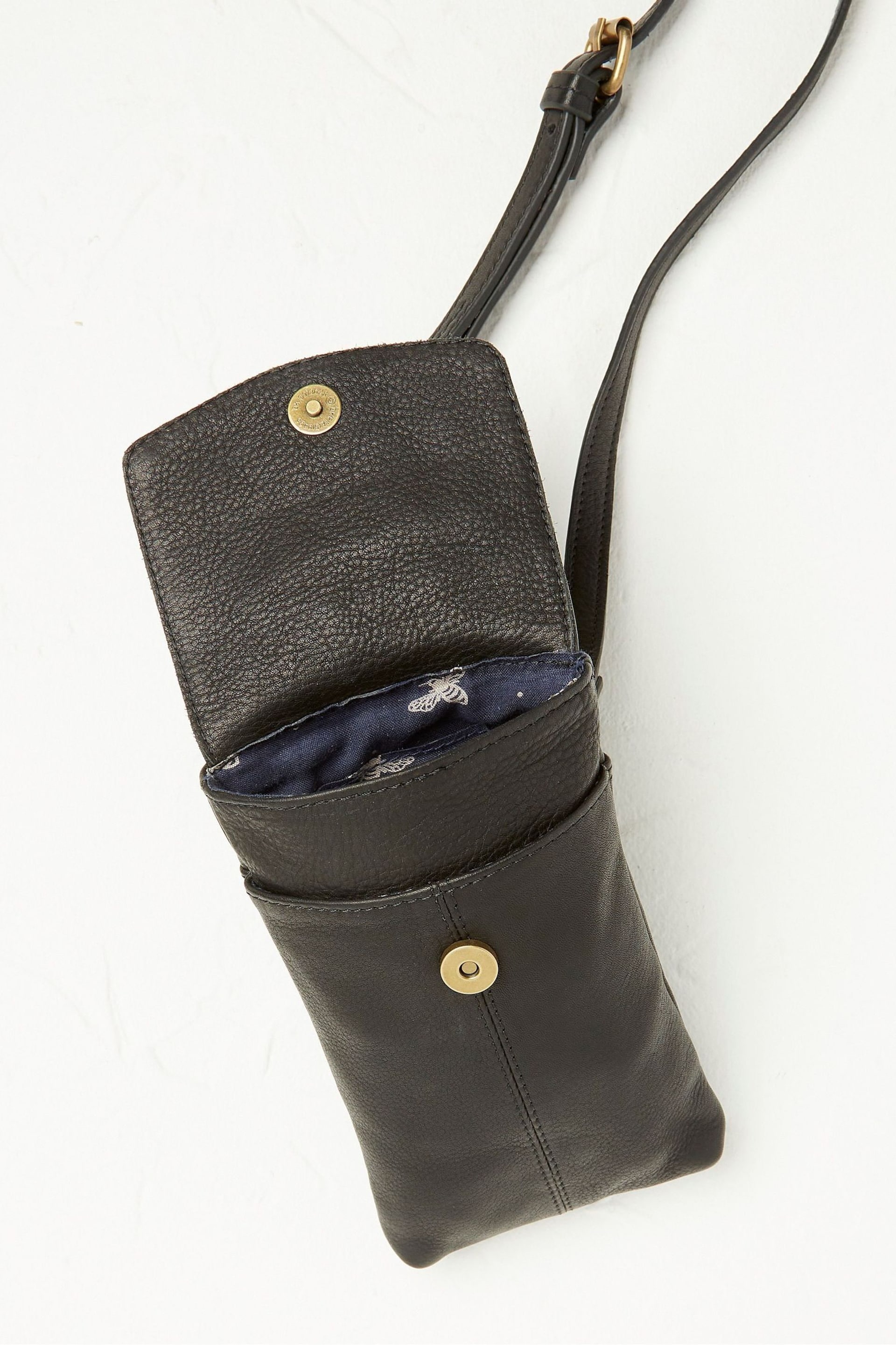 FatFace Black Bronte Bee Phone Bag - Image 4 of 4