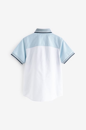 Blue Short Sleeve Check Shirt (3-16yrs)