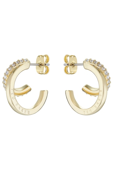 Ted Baker Gold Tone HELIAS: Crystal Multi Hoop Earrings