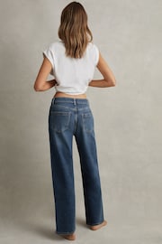 Reiss Mid Blue Selin Mid Rise Straight Leg Jeans - Image 1 of 6