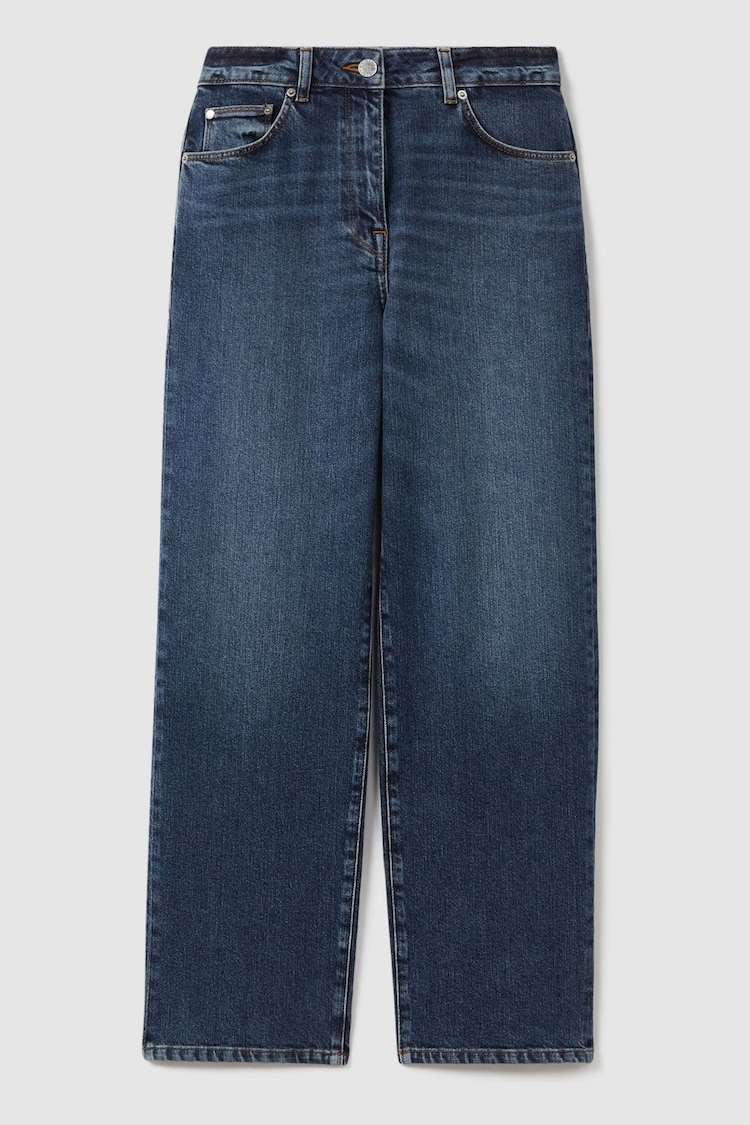 Reiss Mid Blue Selin Mid Rise Straight Leg Jeans - Image 2 of 6