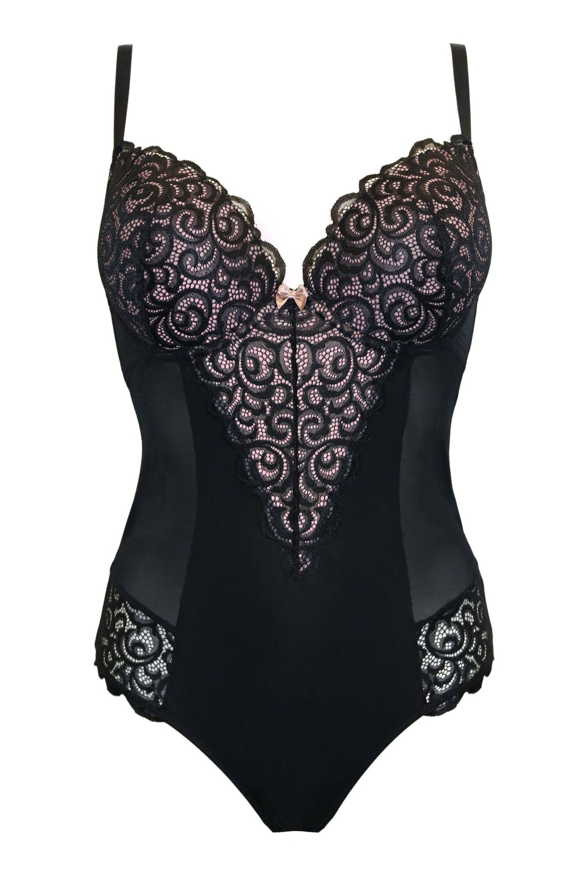 Pour Moi Black Romance Padded Push Up Body - Image 3 of 4