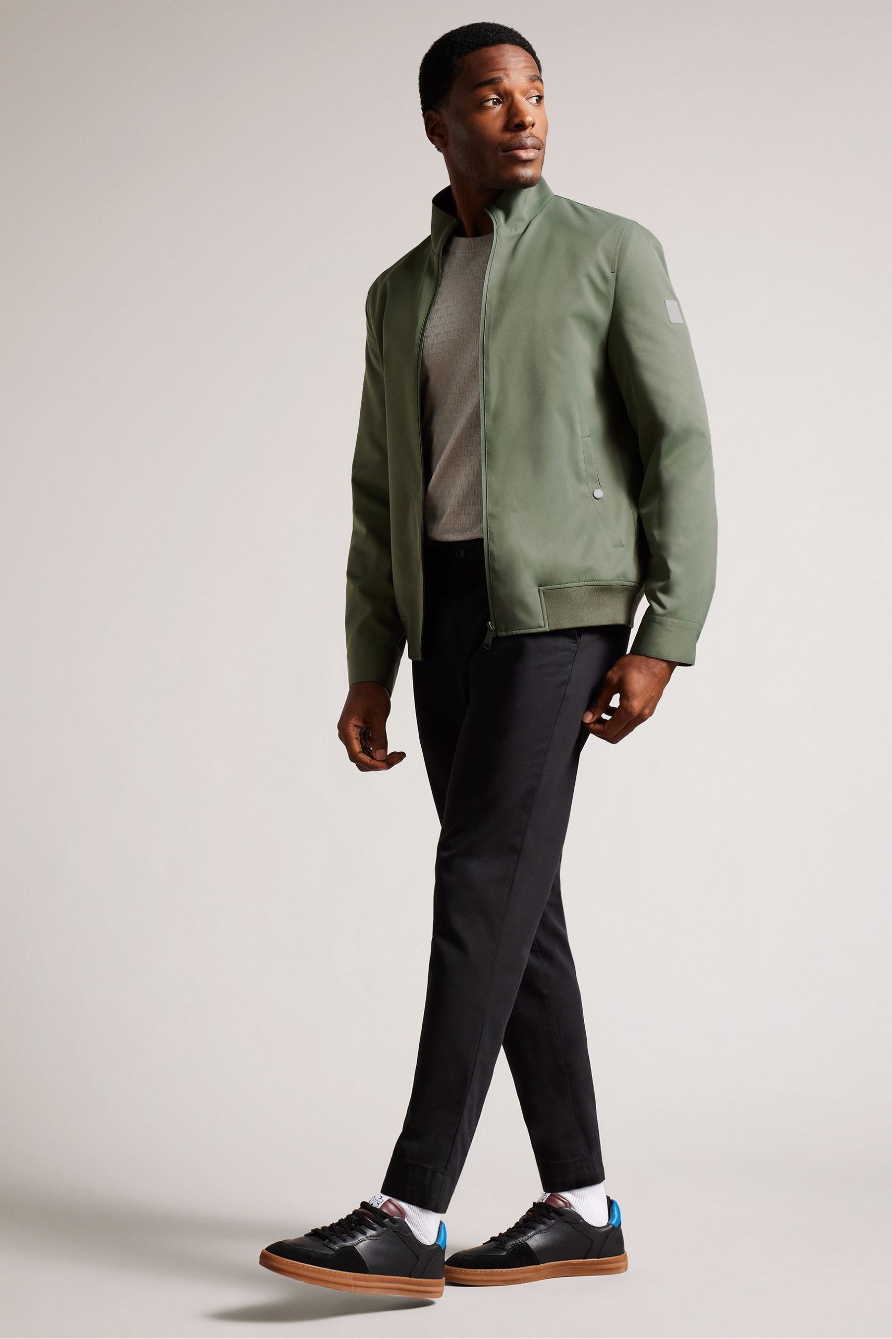 Buy Ted Baker Green Arzona Smart Nylon Funnel Neck Bomber Jacket from Next Lithuania