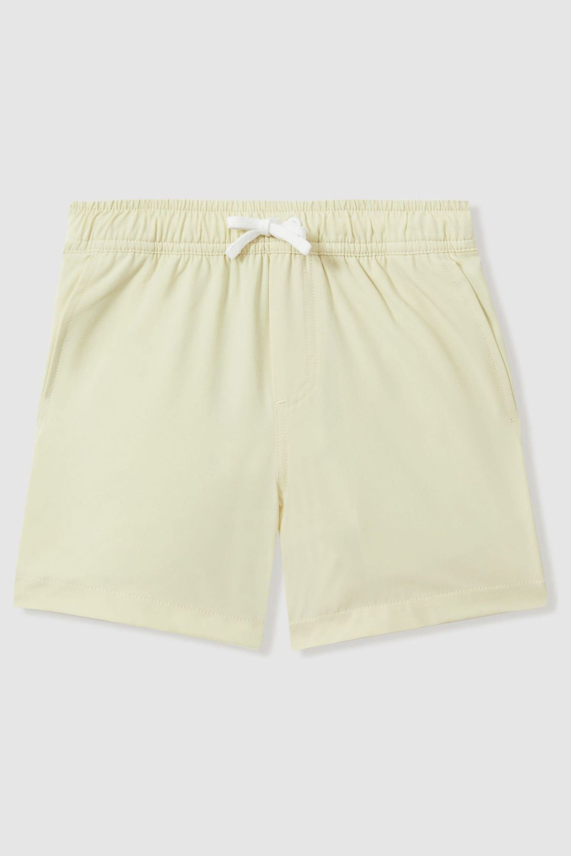 Reiss Lemon Shore Junior Plain Drawstring Waist Swim Shorts - Image 1 of 3