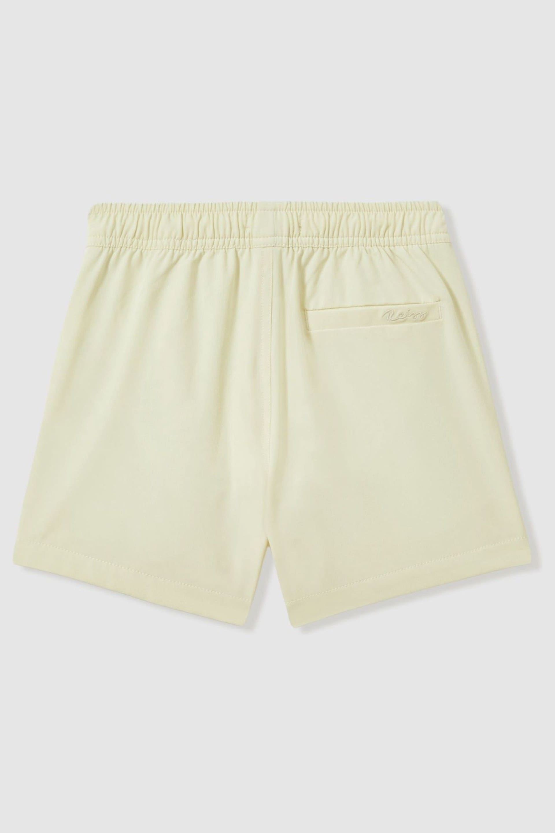 Reiss Lemon Shore Junior Plain Drawstring Waist Swim Shorts - Image 2 of 3