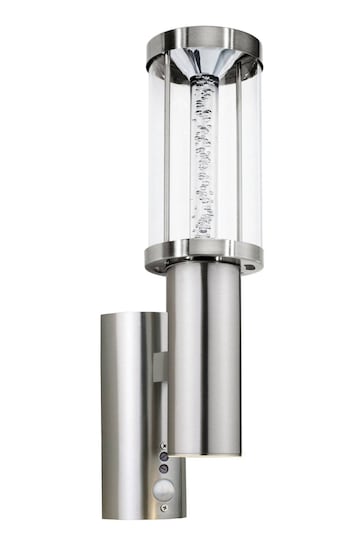 Eglo Silver Trono Stick LED Steel Exterior Wall Light