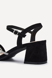 Linzi Black Carnation Heeled Sandals With Embellished Upper - Image 3 of 4