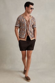 Reiss Chocolate Sun Side Adjuster Swim Shorts - Image 3 of 6