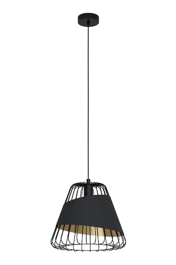 Eglo Black Austell Wireframe Pendant Ceiling Light