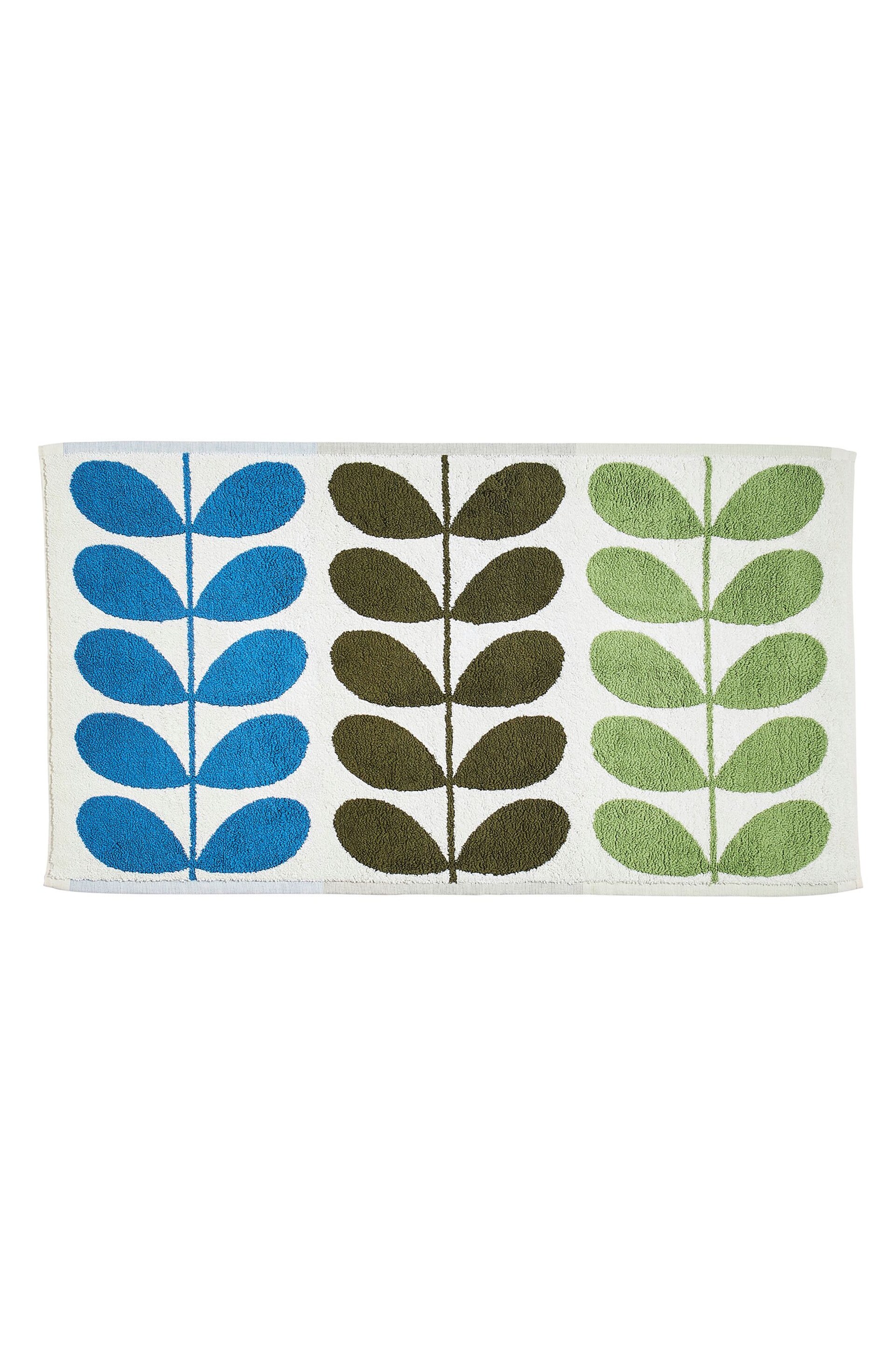 Orla Kiely Green Trio Stem Bath Mat - Image 2 of 2