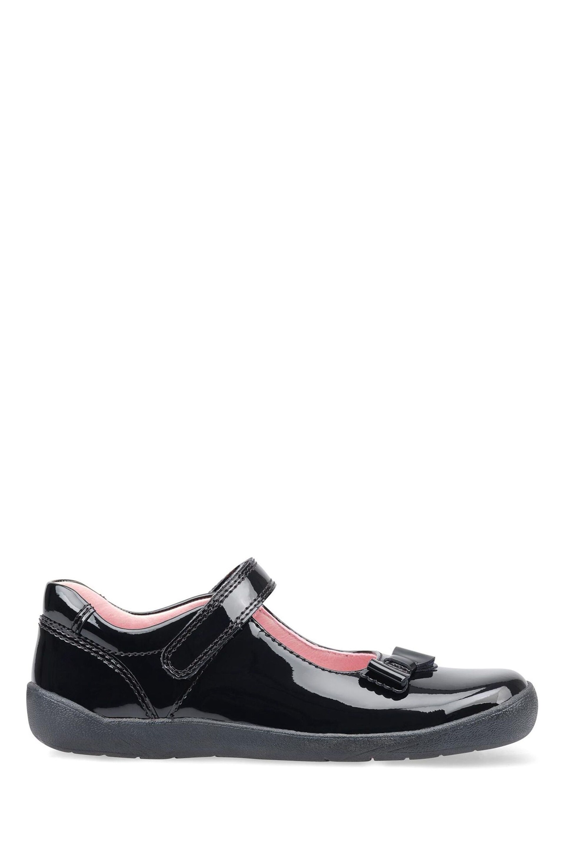 Start-Rite Giggle Riptape Black Leather School Shoes Wide Fit - Image 1 of 6