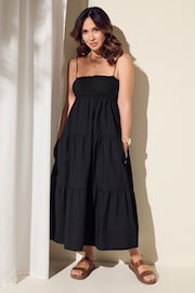 Myleene Klass Black Smock Cotton Poplin Dress - Image 1 of 5