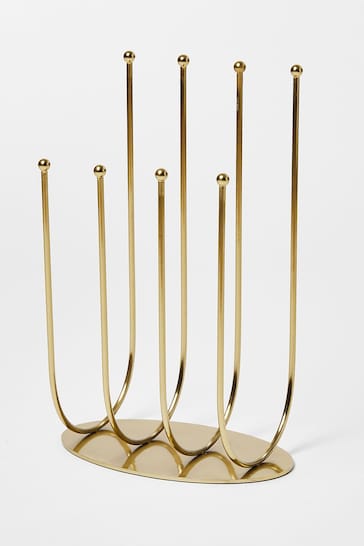 Oliver Bonas Gold Metal Welly Shoe Stand