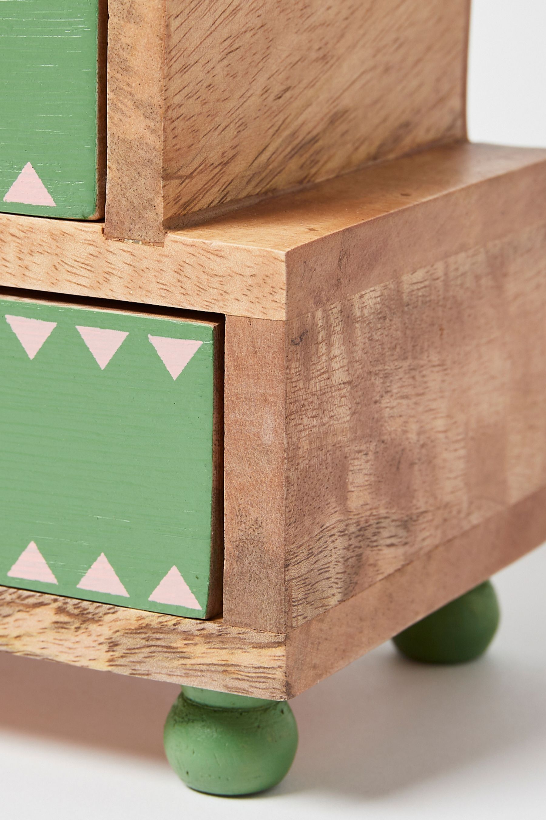 Buy Oliver Bonas Green Hand Painted Wooden Storage Drawers from
