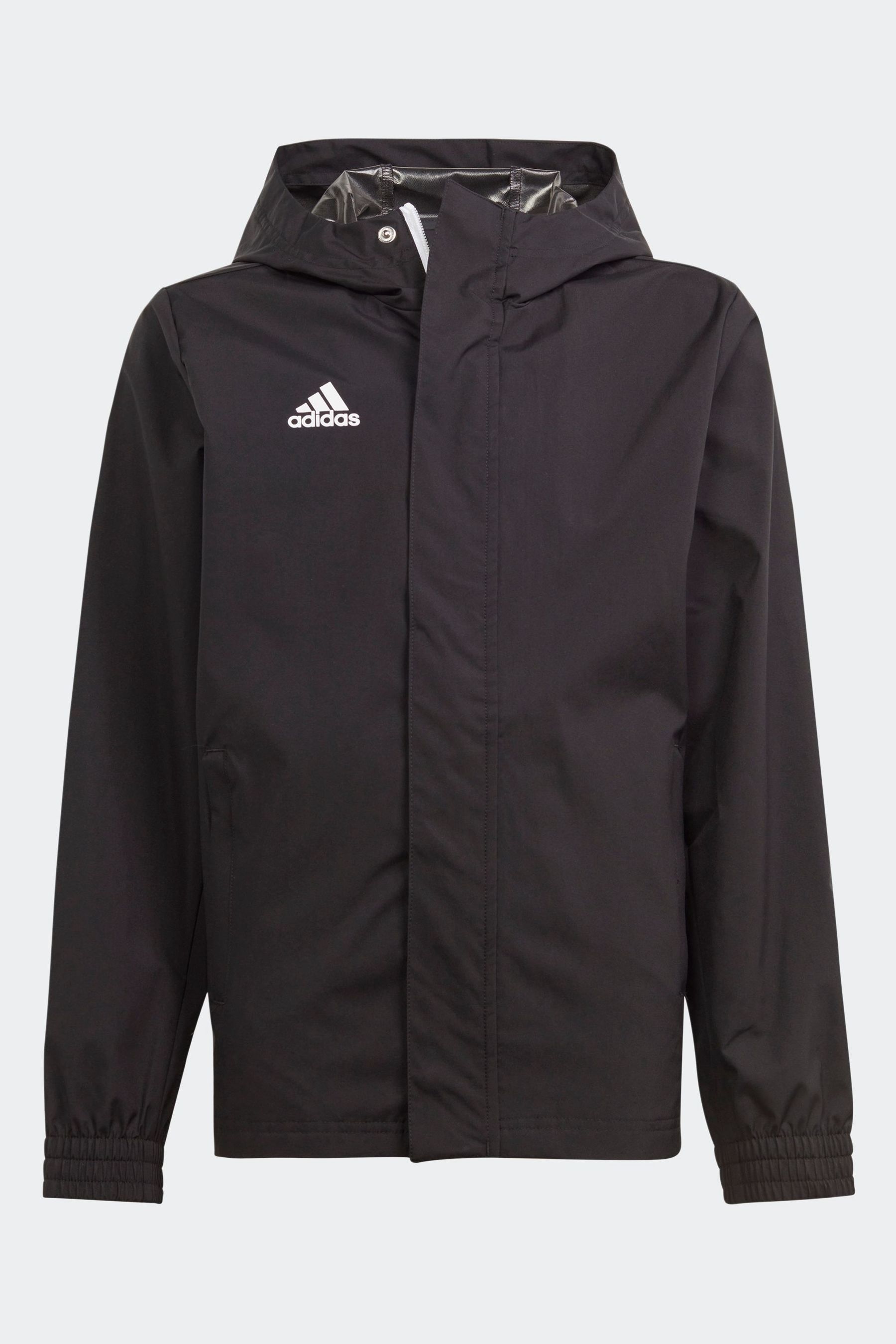 Adidas anorak black discount