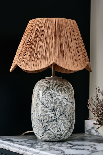 Clarke and Clarke Natural Willow Boughs Scalloped Table Lamp