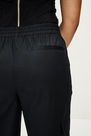 Black Wide Leg Cargo Trousers - Image 4 of 7