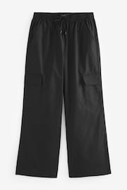 Black Wide Leg Cargo Trousers - Image 6 of 7