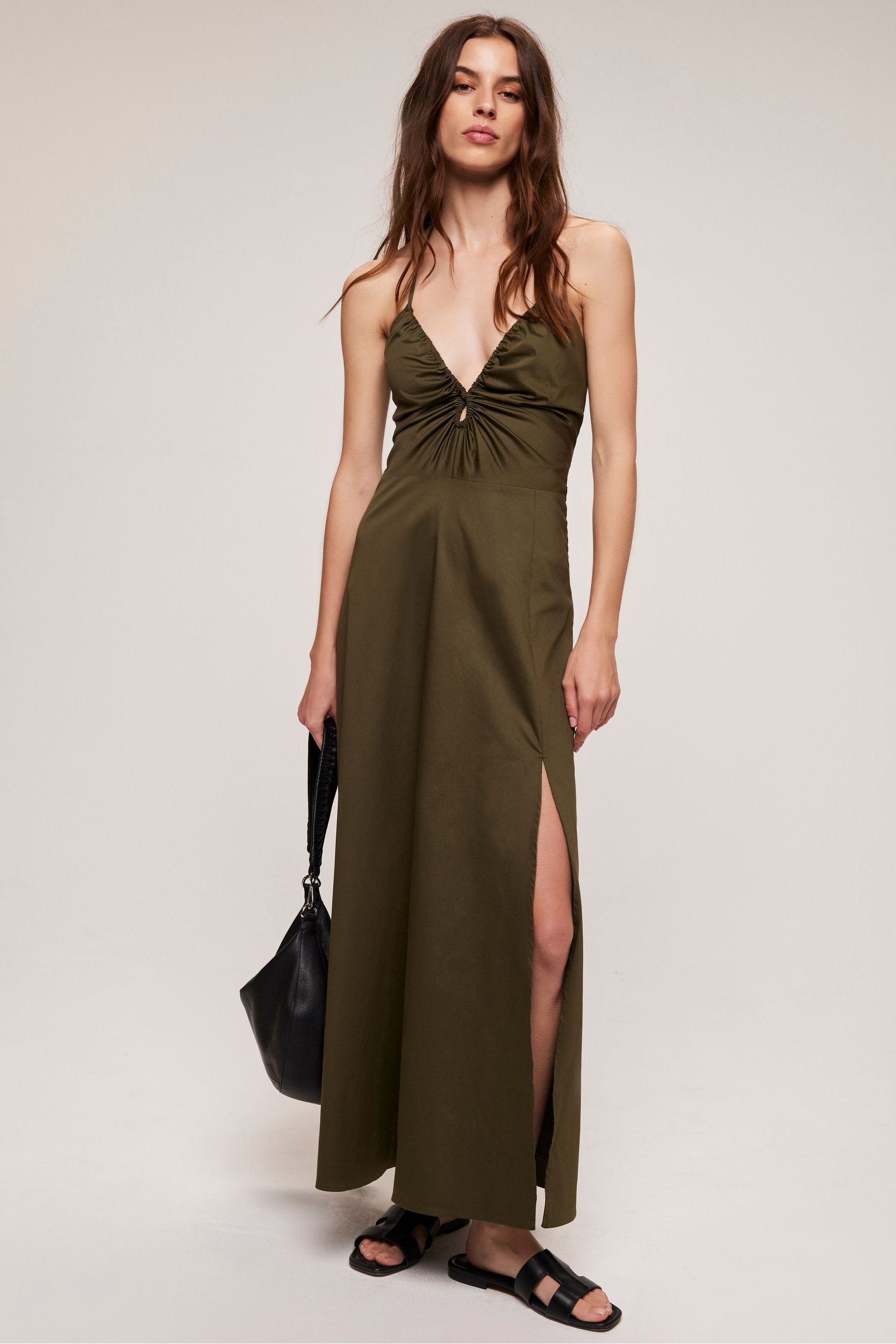 Next khaki dress best sale