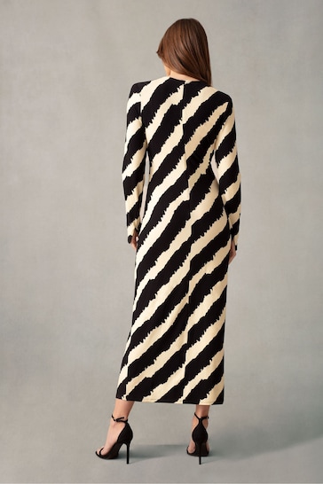 Ro&Zo Bold Stripe Twist Detail Jersey Dress
