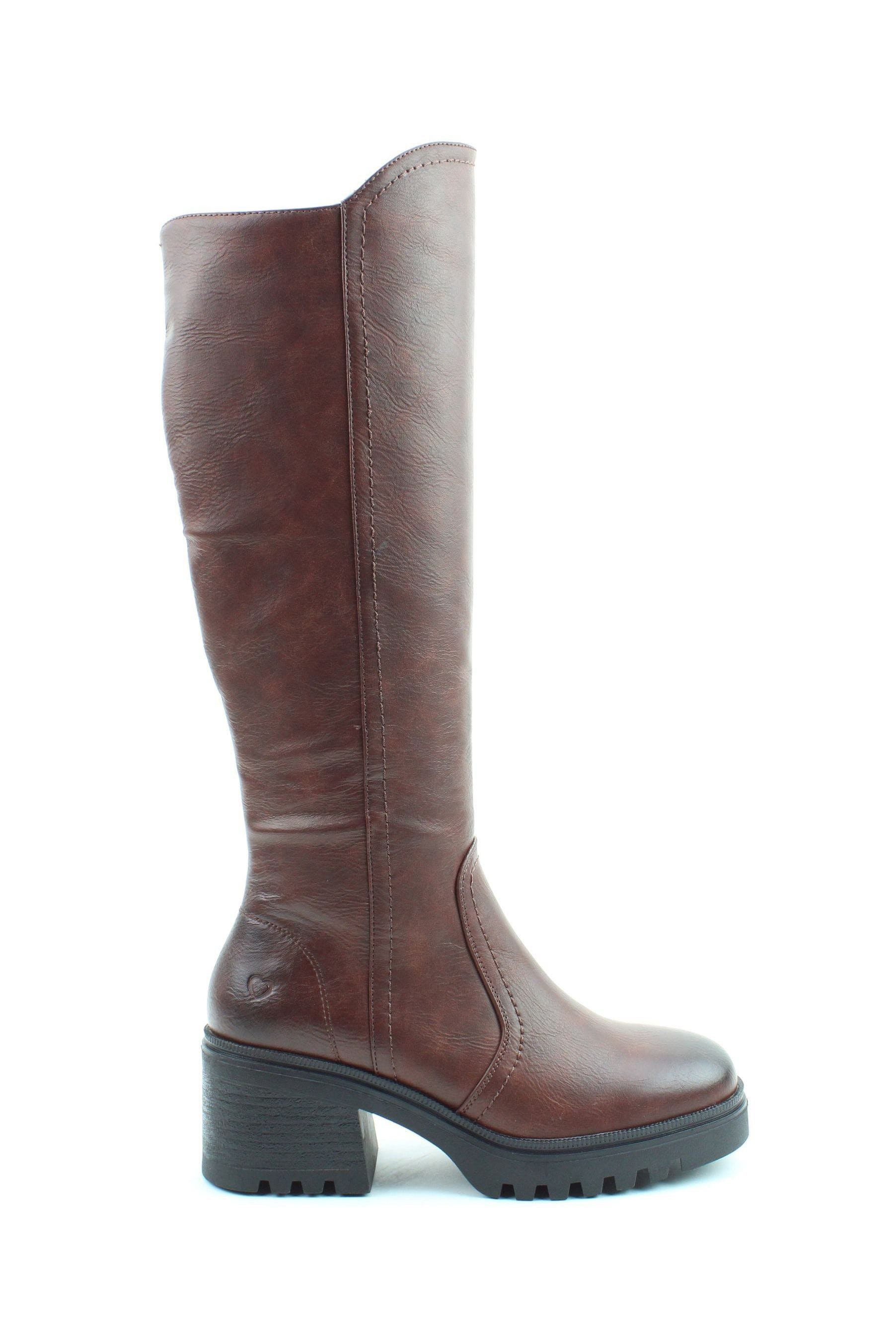 Buy Heavenly Feet Ladies Vegan Friendly Tall Brown Boots from the