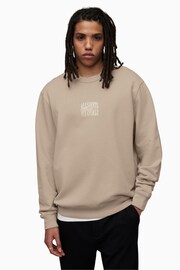 AllSaints Natural Varden Crew Sweat Top - Image 1 of 5