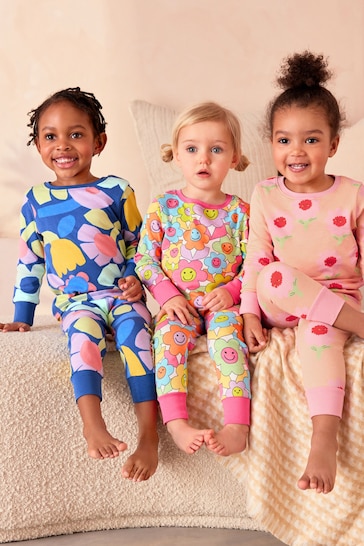 The Rochelle Series 3 Pack Printed Long Sleeve Pyjamas (9mths-10yrs)