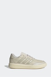 adidas Grey/Ecru Sportswear Courtblock Trainers - Image 1 of 6