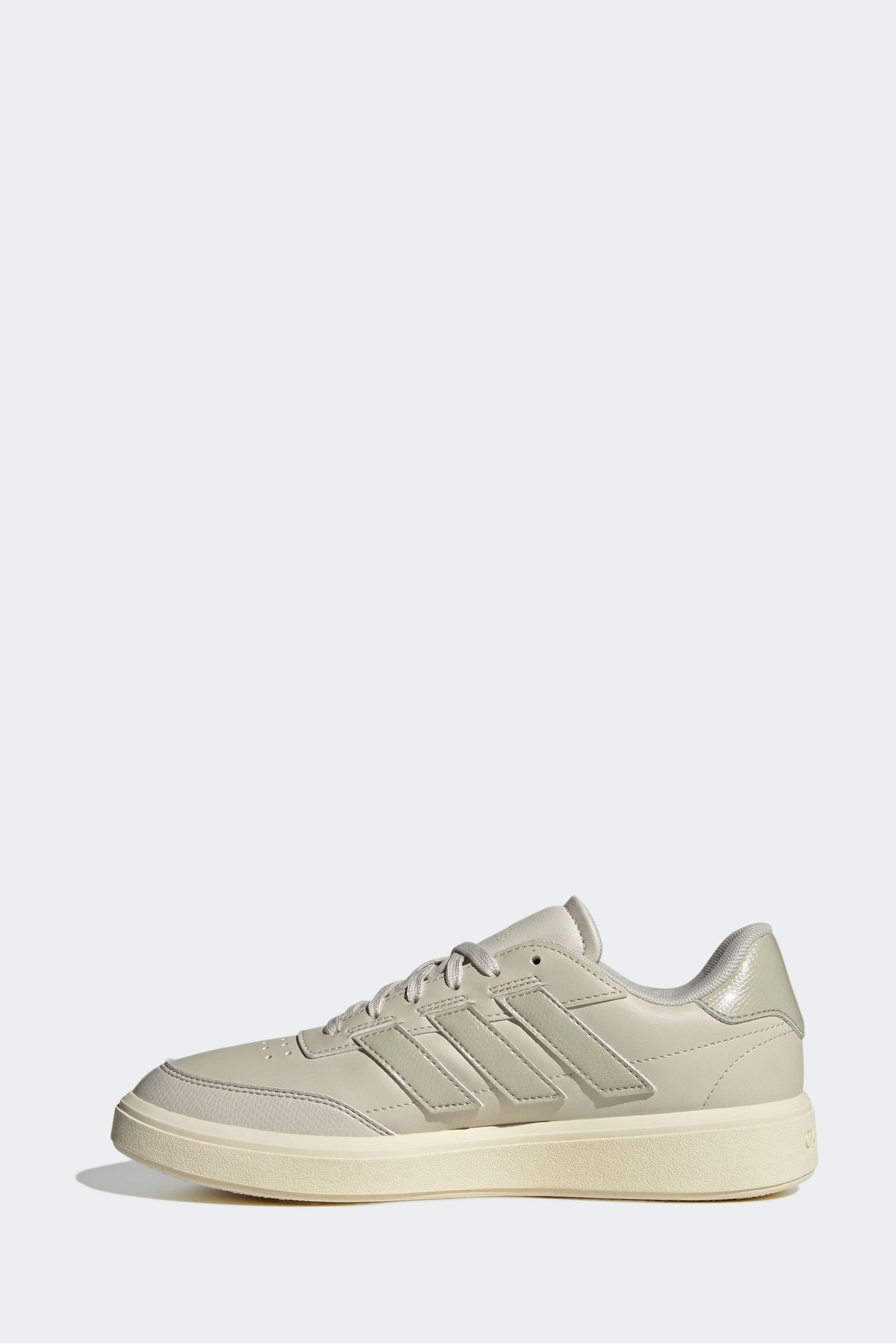 adidas Grey/Ecru Sportswear Courtblock Trainers - Image 2 of 6