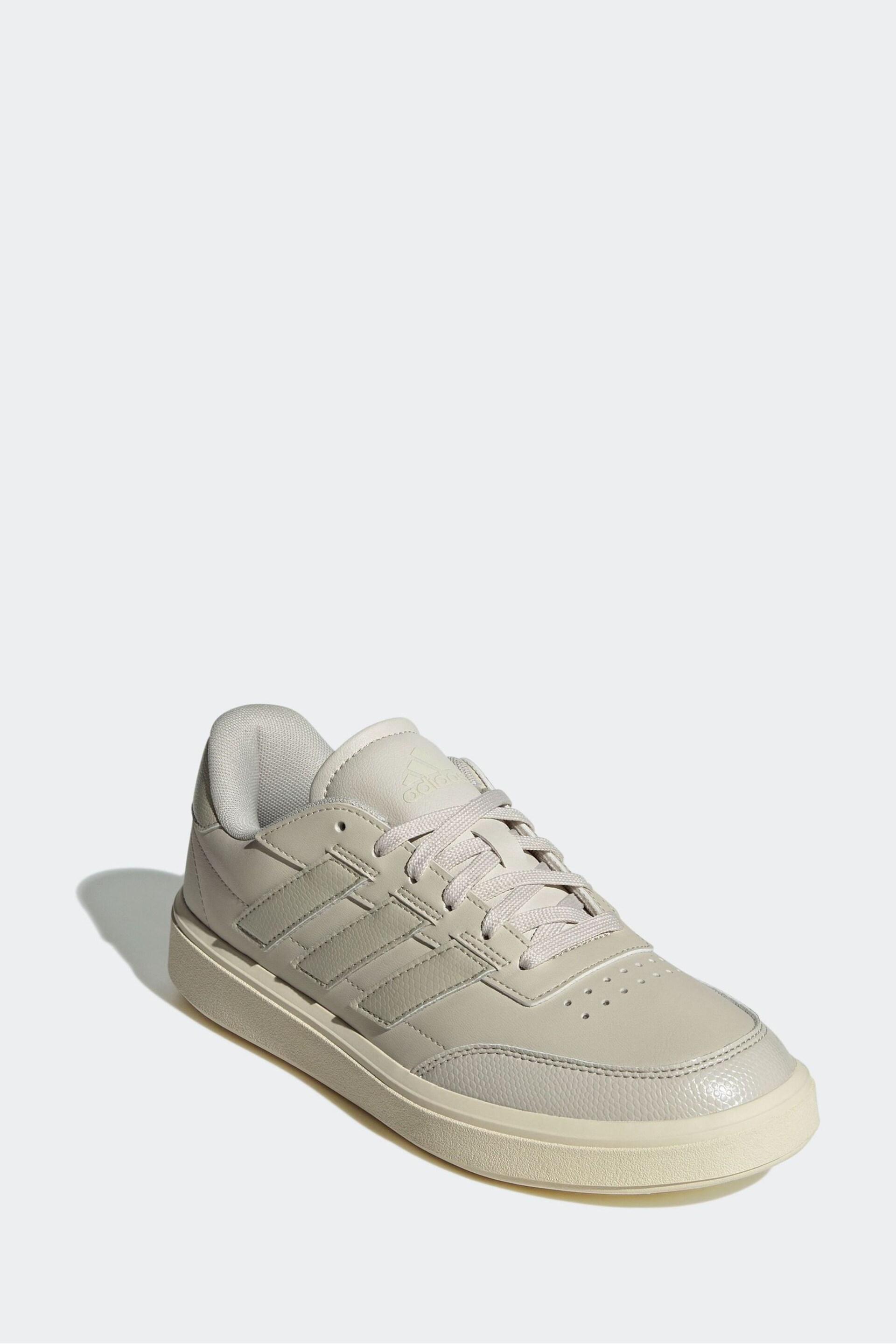 adidas Grey/Ecru Sportswear Courtblock Trainers - Image 3 of 6