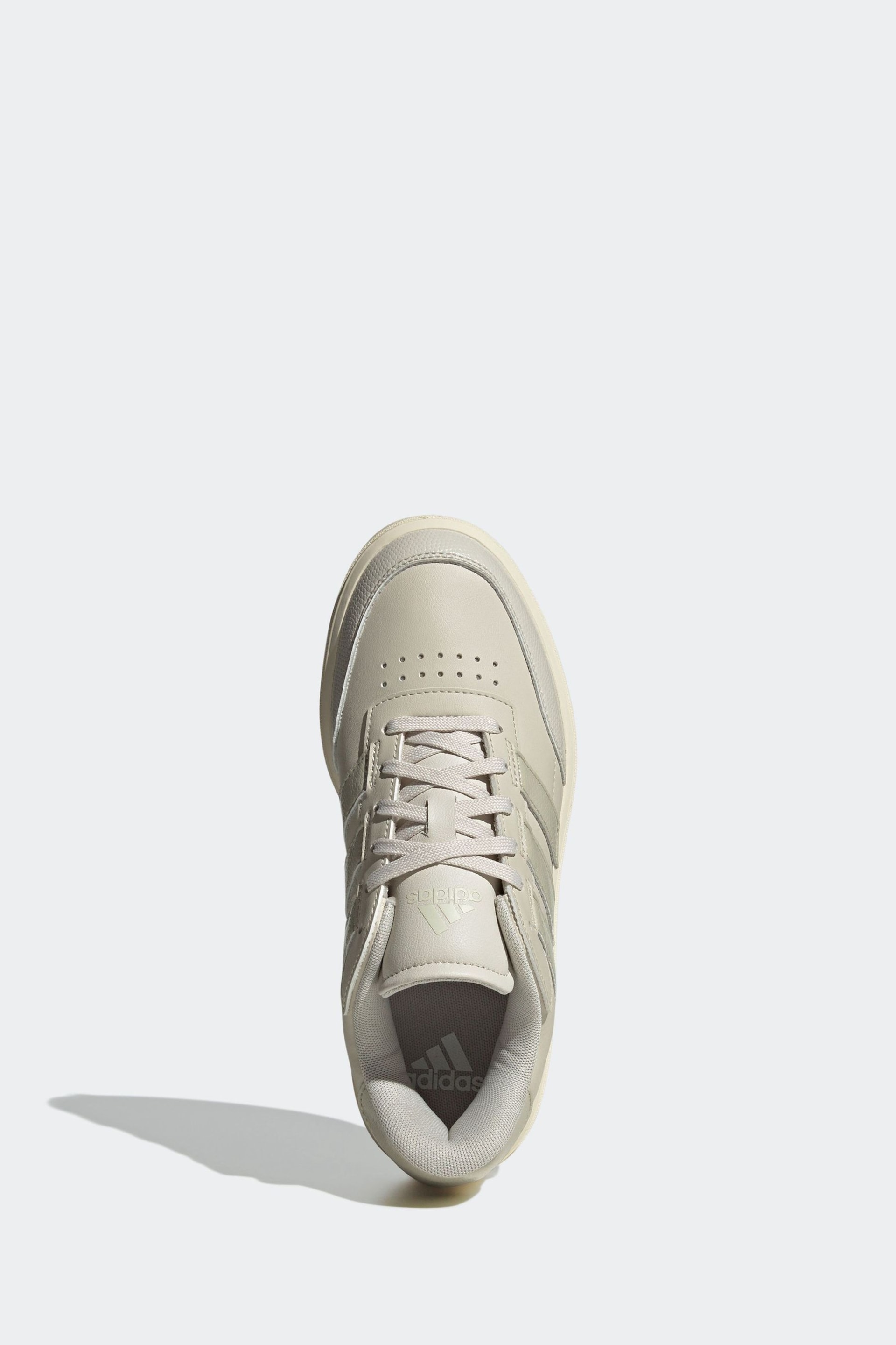 adidas Grey/Ecru Sportswear Courtblock Trainers - Image 4 of 6