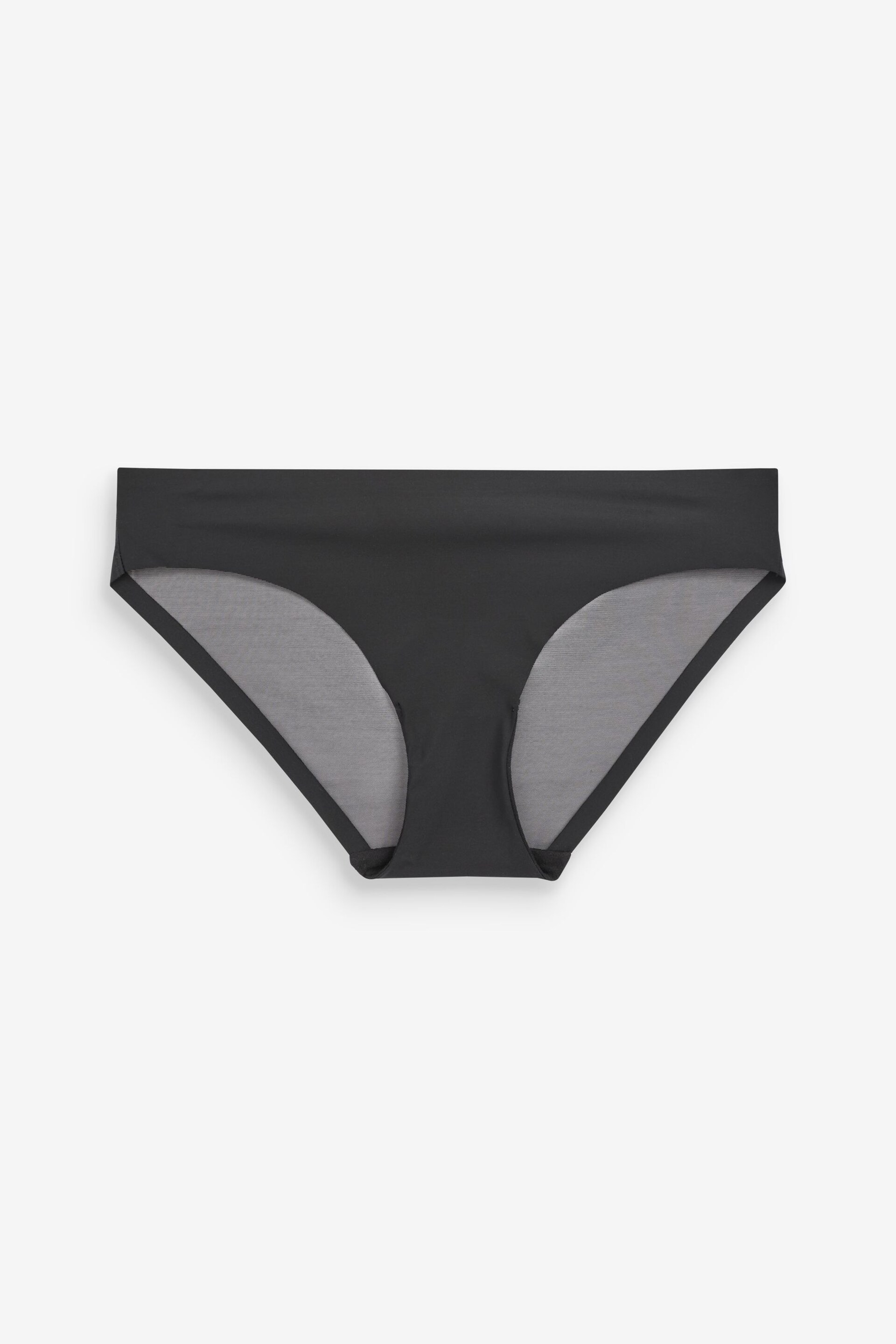 Black Brazilian Bonded Mesh No VPL Knickers - Image 5 of 6