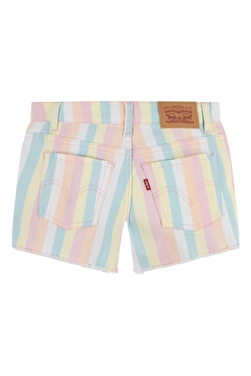 Levi's® Pink Rainbow Stripe Denim Shorts