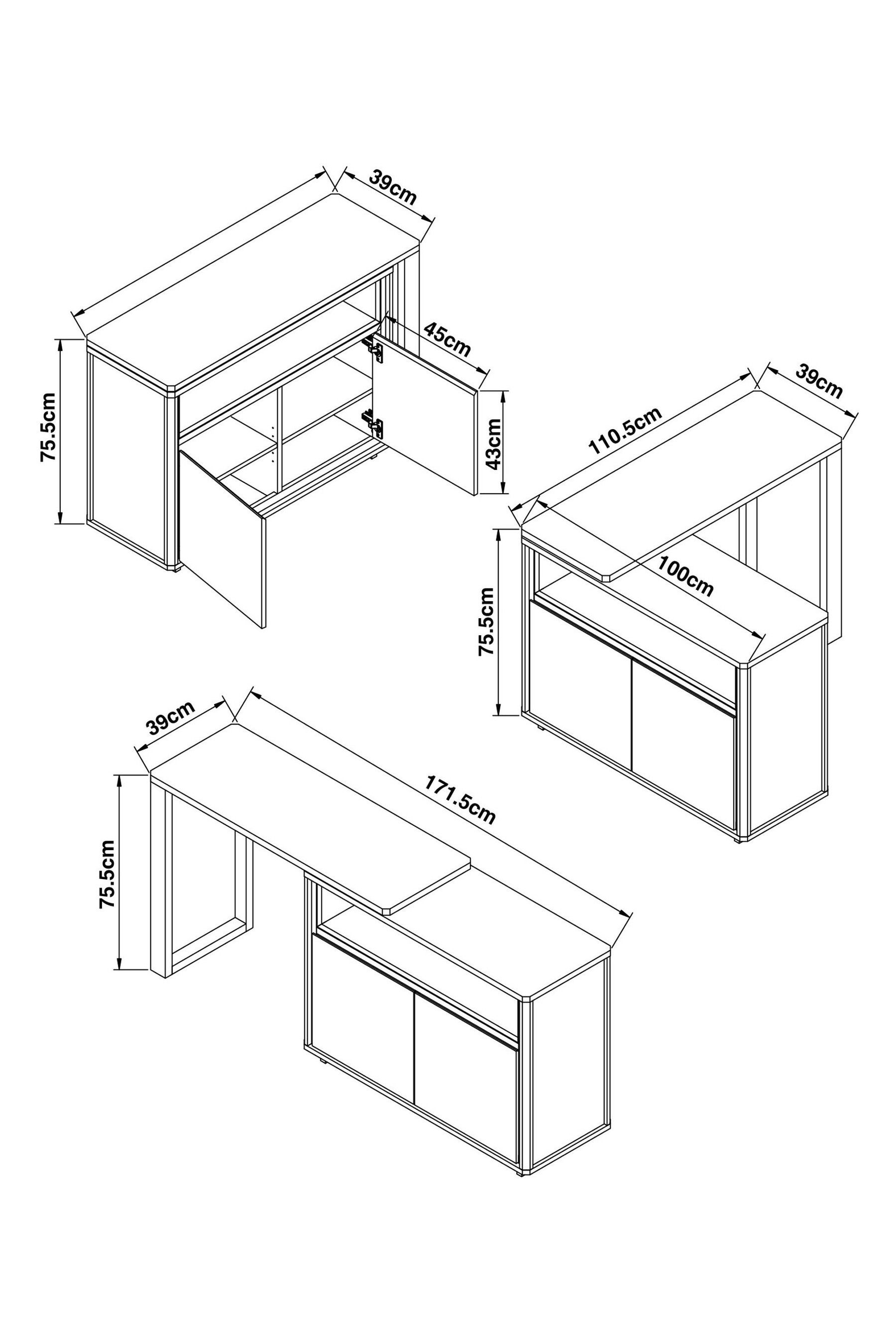 Next bronx shop swivel desk