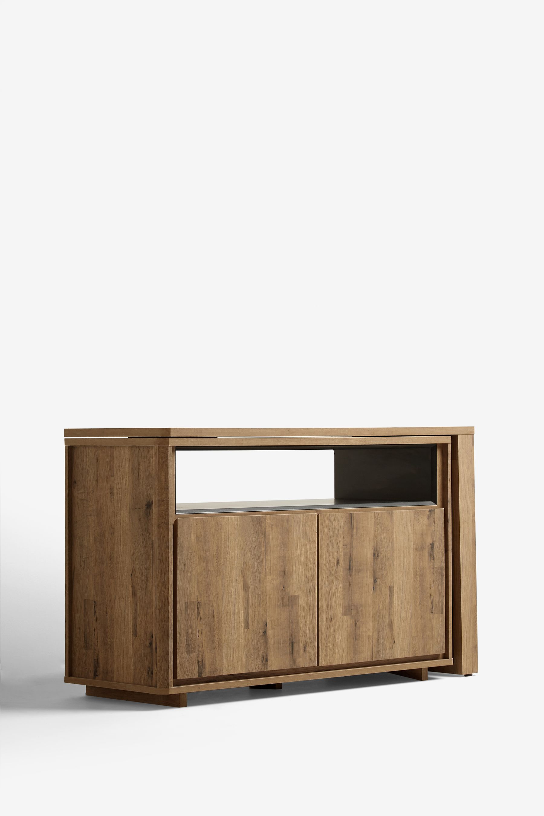 Dark Bronx Oak Effect Swivel Desk