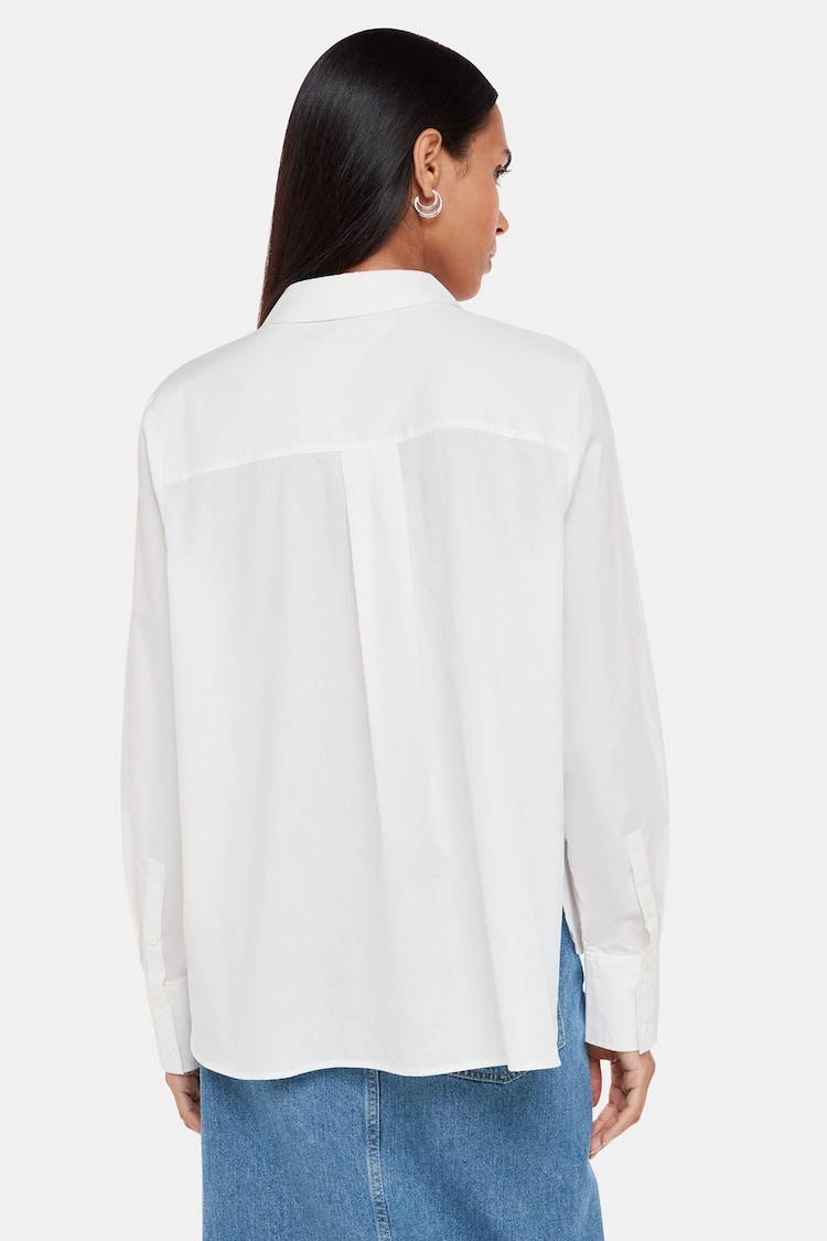 Whistles White Boxy 100% Cotton Shirt - Image 2 of 5