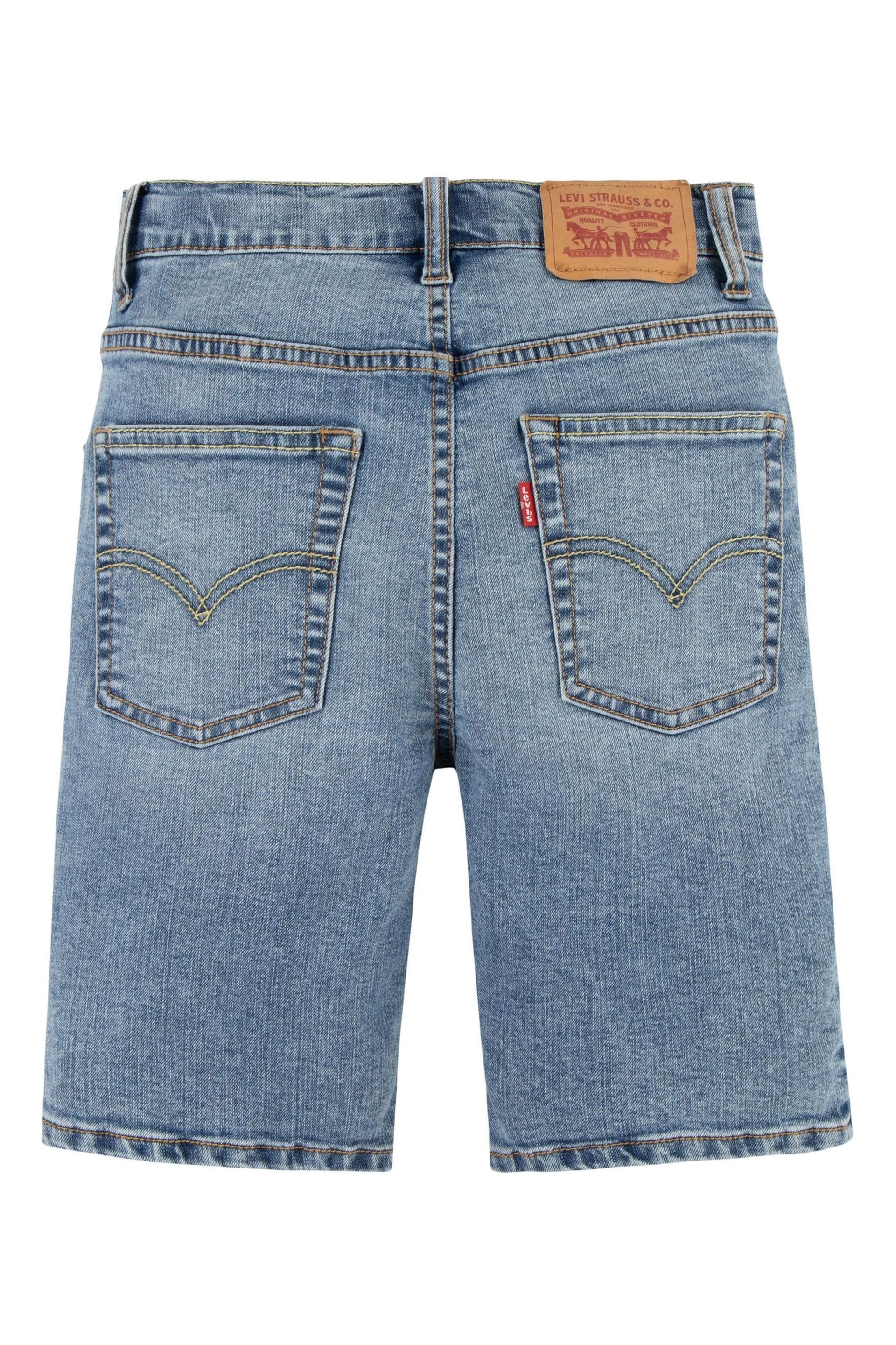 Levi's® Blue Skinny Fit Acid Wash 510 Denim Shorts - Image 5 of 8