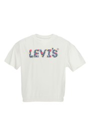 Levi's® White Floral Logo Cropped  T-Shirt - Image 1 of 3
