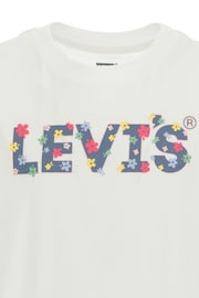 Levi's® White Floral Logo Cropped  T-Shirt - Image 3 of 3