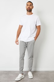 Threadbare Grey Luxe Pull-On Seam Detail Stretch Trousers - Image 3 of 4
