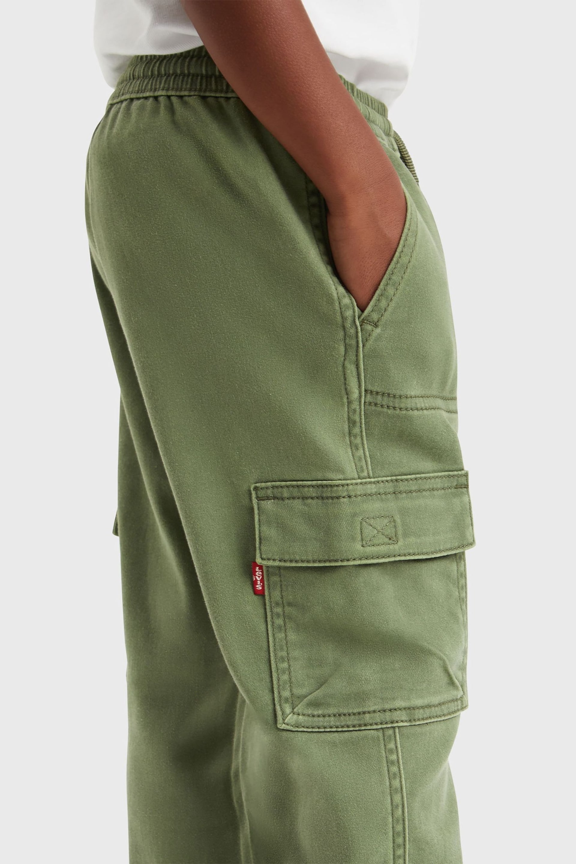 Levi's® Green Relaxed Cargo Jogger Trousers - Image 3 of 8