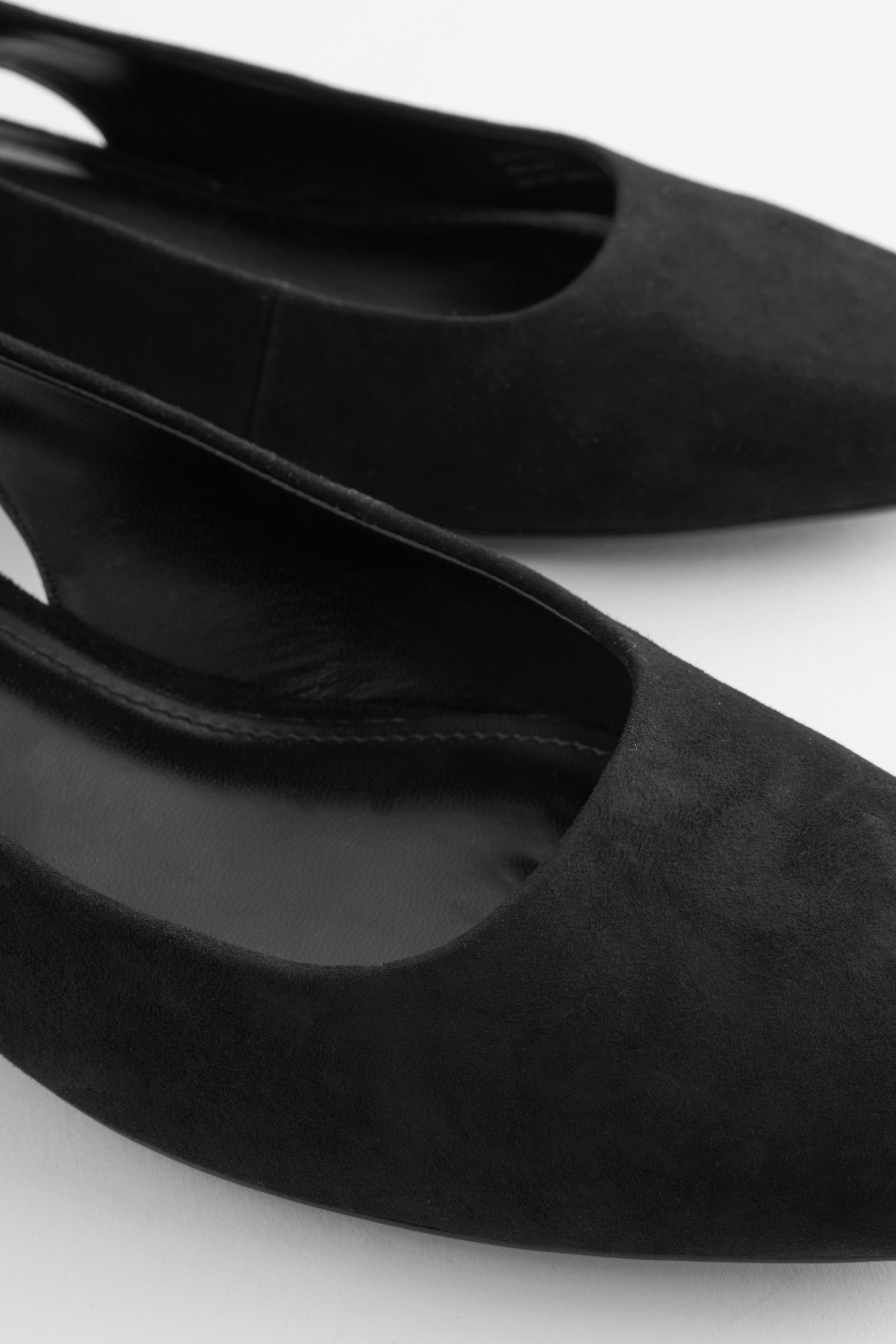 Buy Black Suede Forever Comfort Leather Slingback Low Block Heels from Next Luxembourg