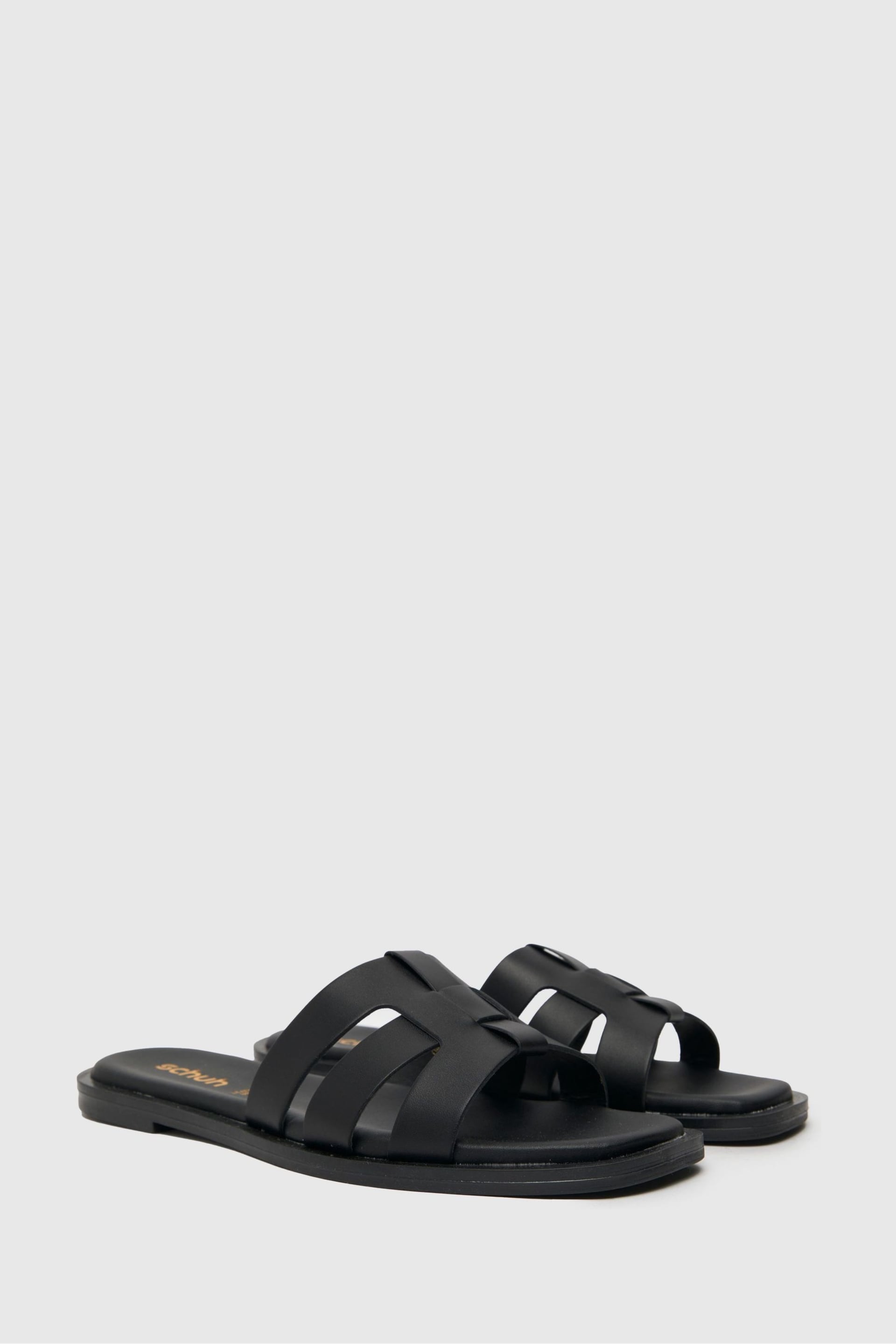 Schuh Tierney Leather Sliders - Image 2 of 4