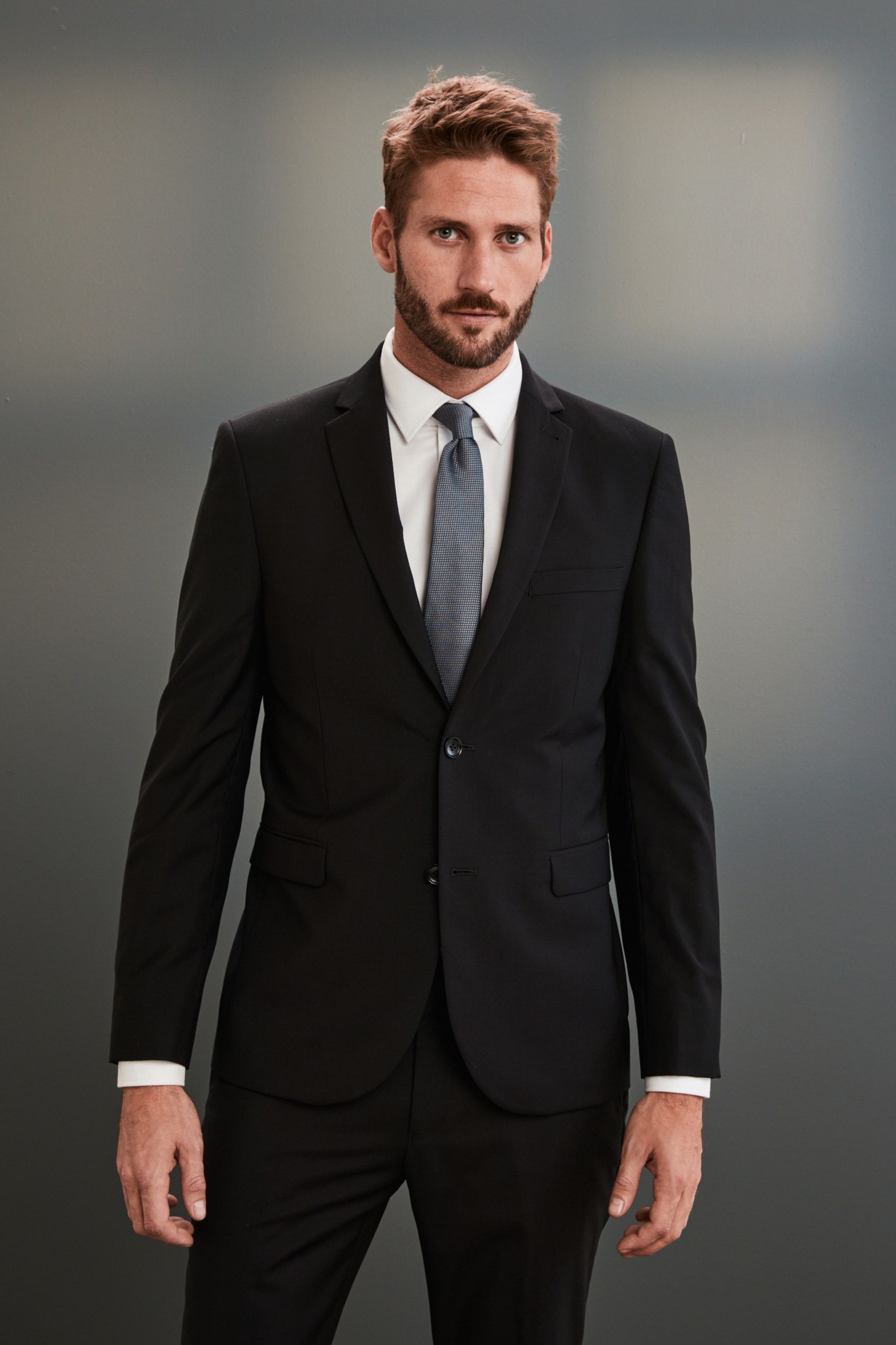 Black wool suit jacket clearance