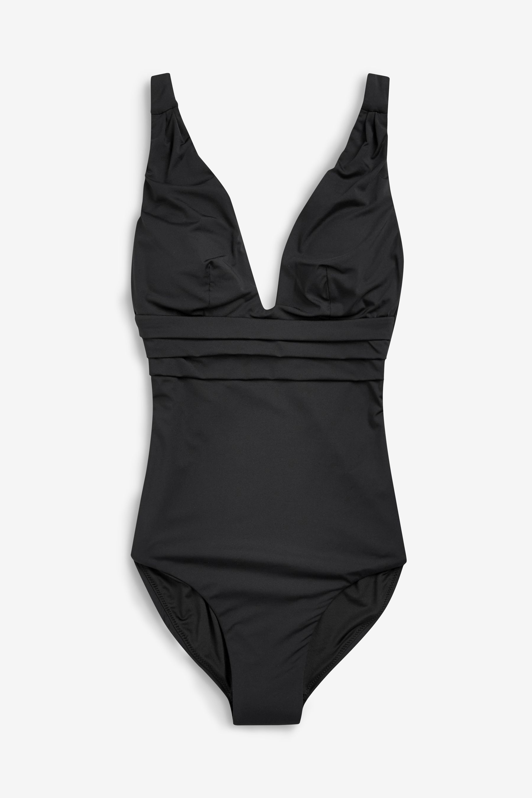 Buy Black Plunge Tummy Shaping Control Swimsuit from the Next UK online shop